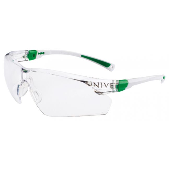 Védőszemüveg 506 UP átlátszó, zöld és rózsaszín kerettel 
